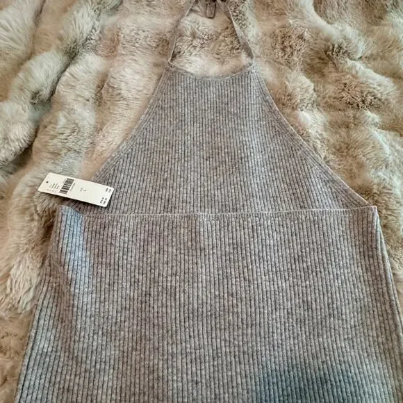 Anthropologie Gray Ribbed Tank Top - Picture 8 of 8